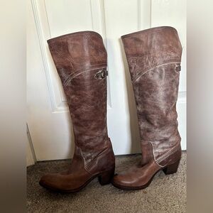 Frye Jane Cuff Tall Leather Boots